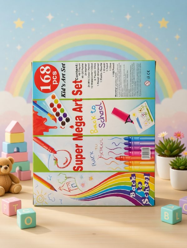 Encourage creativity with the Mega Art Set for Kids – a complete drawing and coloring kit designed for young artists. Perfect for painting, sketching, coloring, and creative learning activities. Great gift idea for children who love art and crafts.