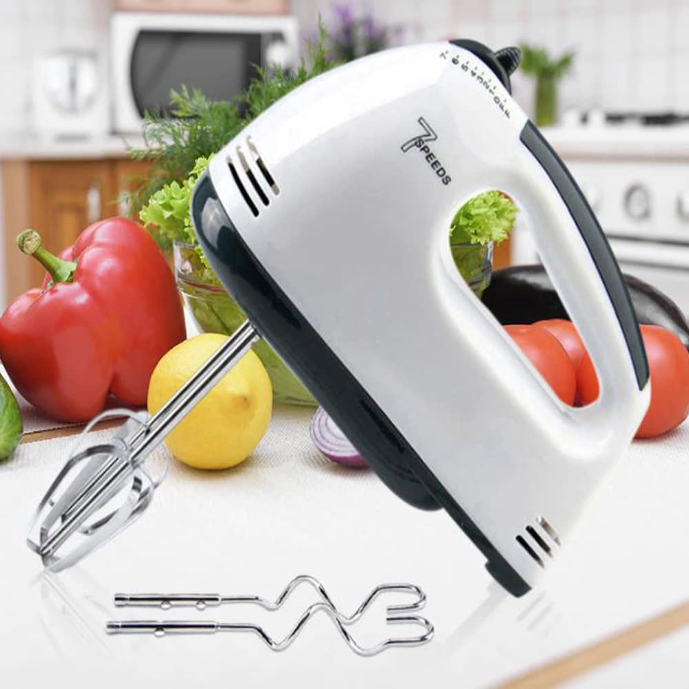 Mix ingredients with this Electric Hand Mixer. Features multiple speeds for baking, whipping, and mixing. Perfect for home kitchens.