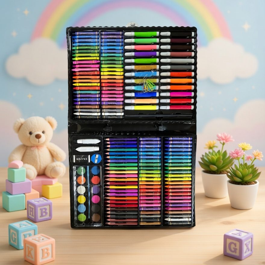 Encourage creativity with the Mega Art Set for Kids – a complete drawing and coloring kit designed for young artists. Perfect for painting, sketching, coloring, and creative learning activities. Great gift idea for children who love art and crafts.