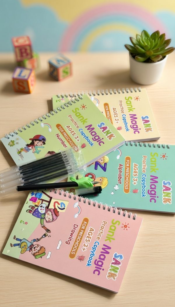 Help your child improve writing skills with our Magic Book Set for Kids. Designed for preschool and early learners, this reusable handwriting practice book helps children learn letters, numbers, drawing, and math in a fun and engaging way. Perfect educational learning tool for kids in Sri Lanka.