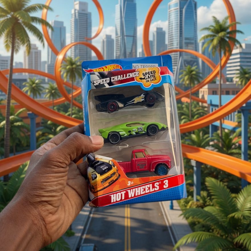 Enjoy fast racing fun with this Hot Wheels Racing Car Set (3 Pack). Includes sports cars and a pickup truck, perfect for kids who love speed, adventure, and vehicle toys.